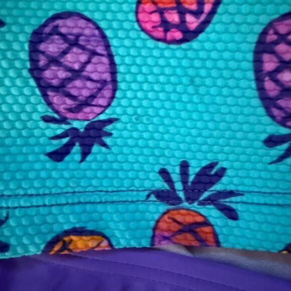 Speedo Girls Tankini Swimsuit Size 12 Blue Purple Pineapples NEW Textured - Picture 3 of 6